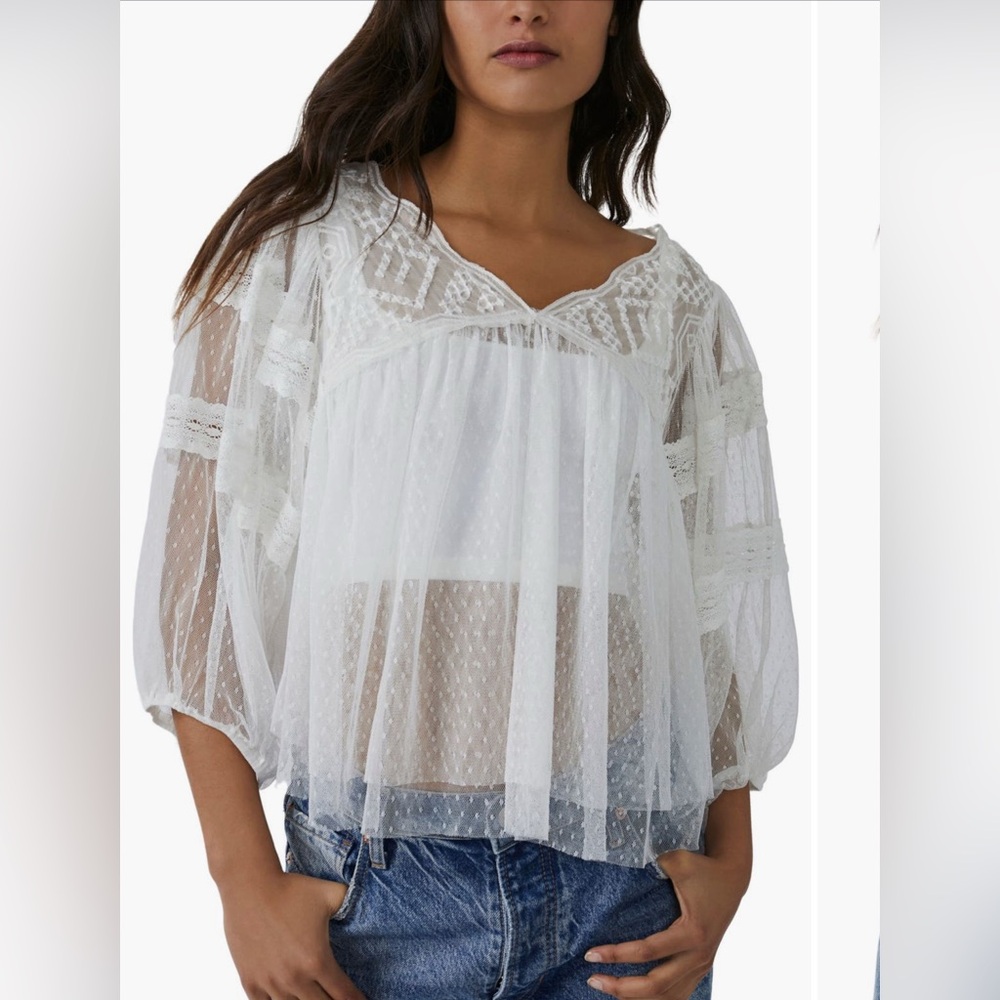 NWT Free People True Candy Mesh Top